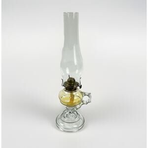 Vintage Antique EAPG Kerosene Oil Pedestal Finger Lamp Eagle Burner